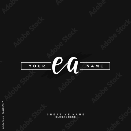 E A EA Initial logo template vector. Letter logo concept