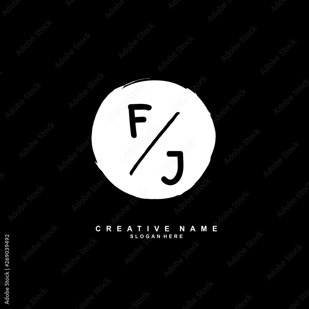 F J FJ Initial logo template vector. Letter logo concept F J FJ Initial logo template vector. Letter logo concept