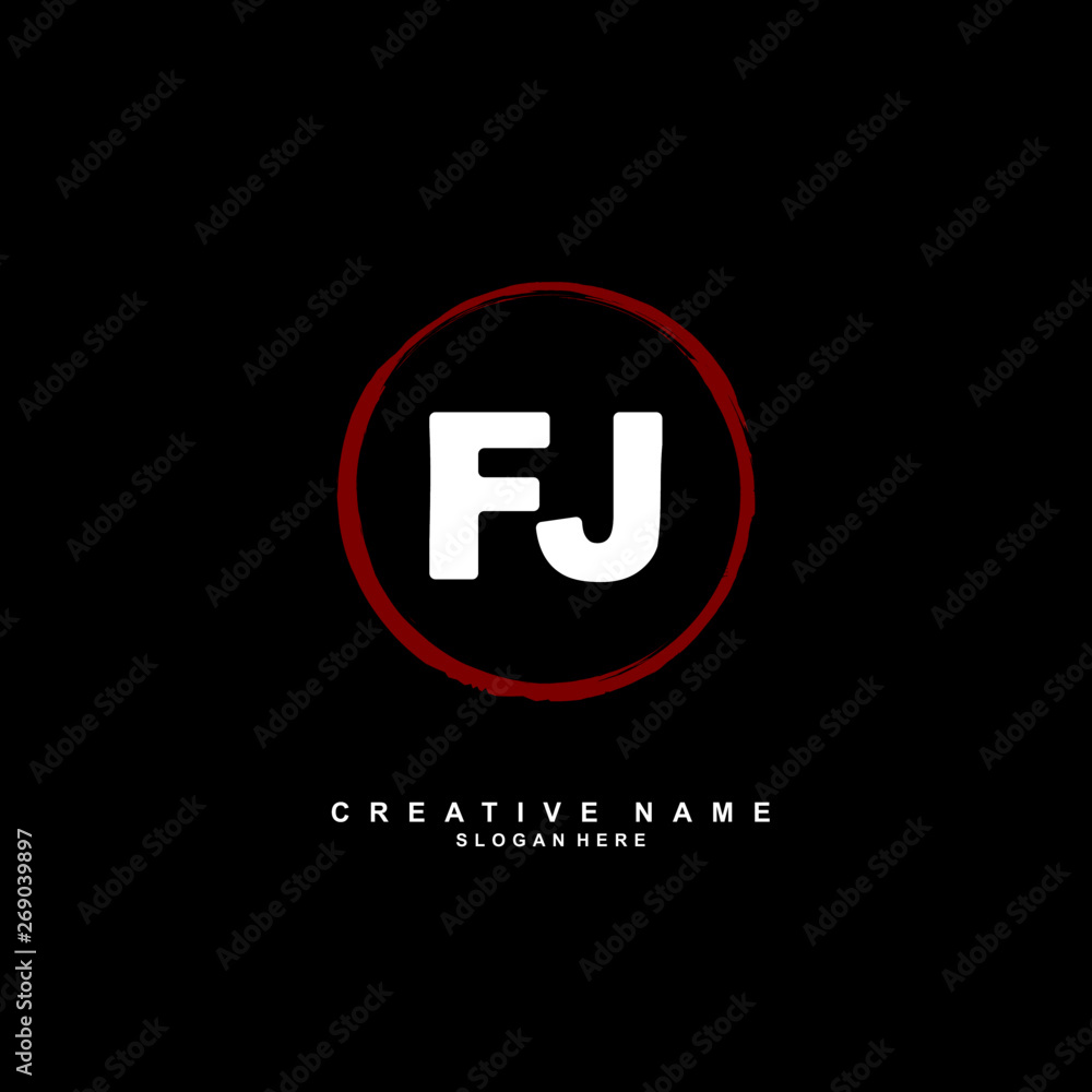 F J FJ Initial logo template vector. Letter logo concept F J FJ Initial logo template vector. Letter logo concept