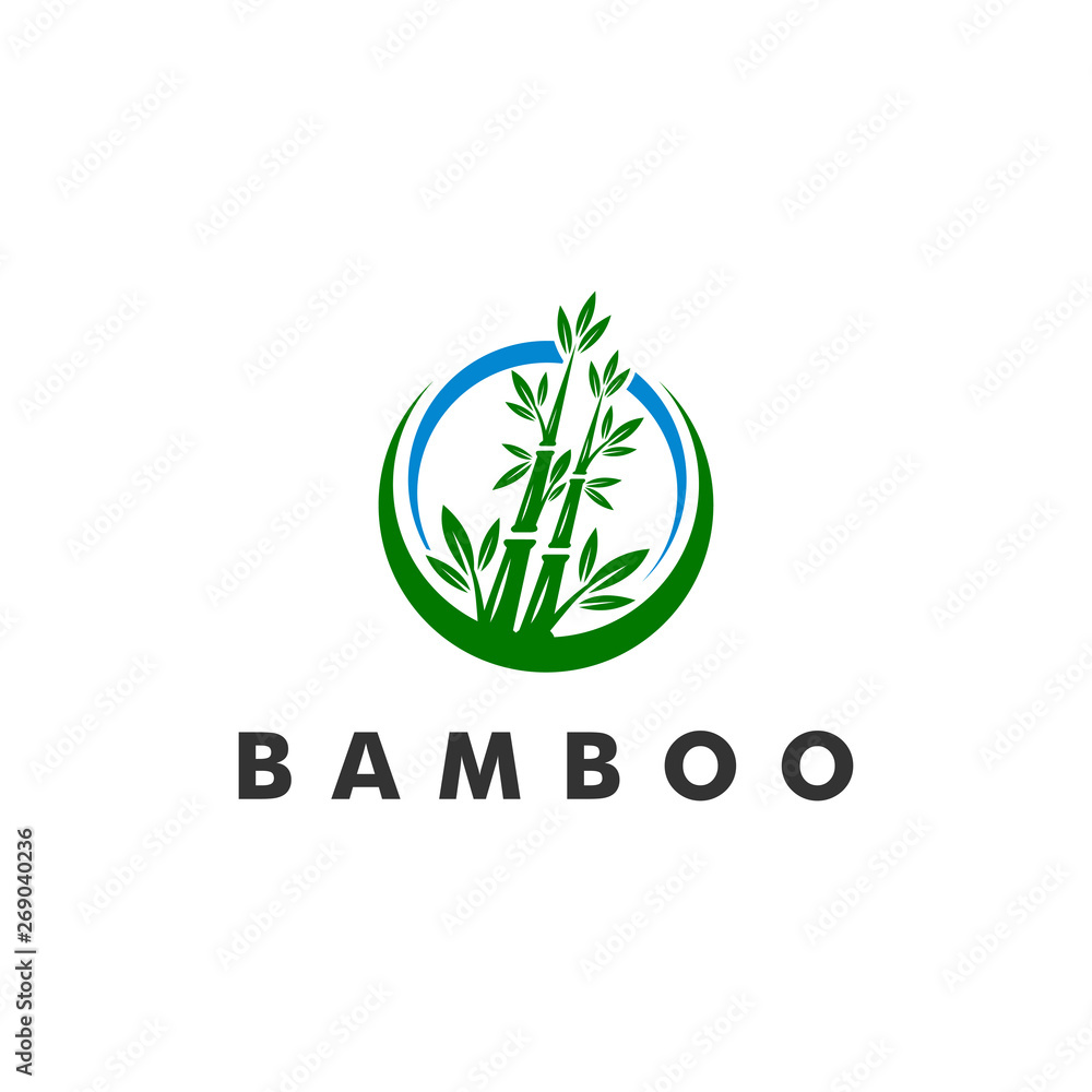 Bamboo logo template, nature forest icon design - vector Bamboo logo template, nature forest icon design - vector