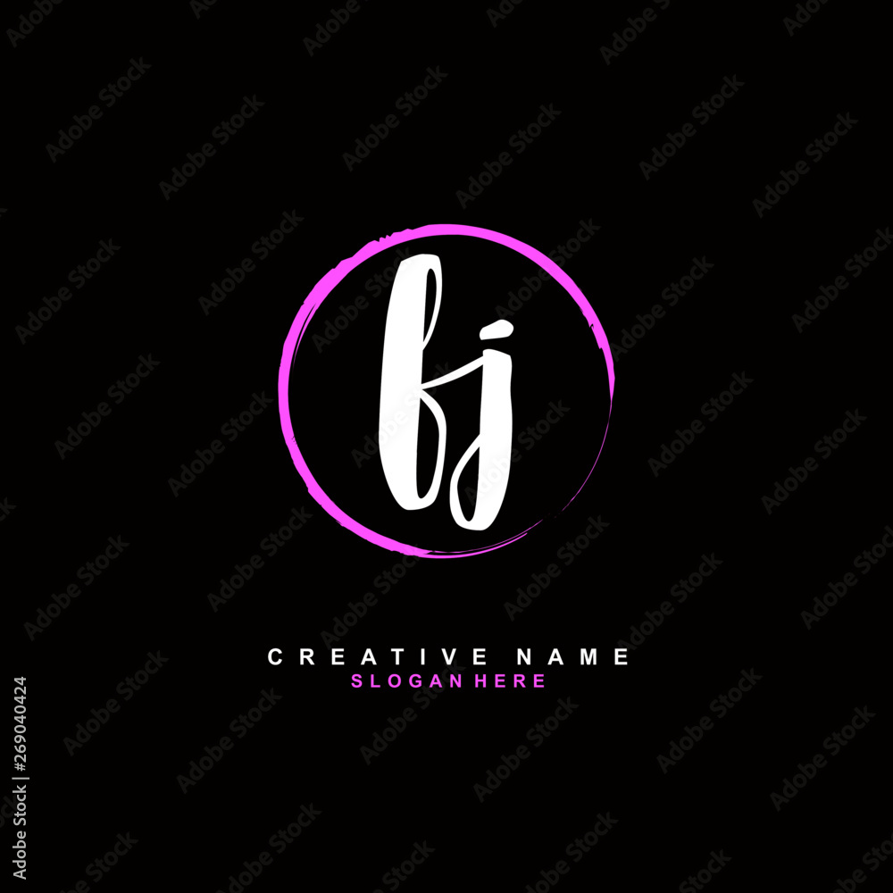 F J FJ Initial logo template vector. Letter logo concept F J FJ Initial logo template vector. Letter logo concept