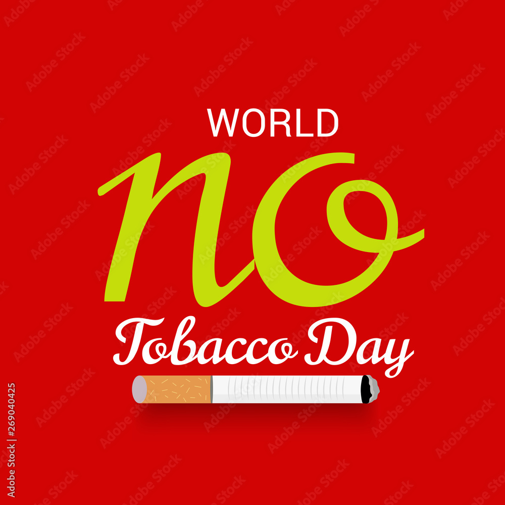 Vector illustration Of World No Tobacco Day.  