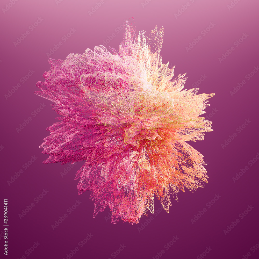 Fototapeta premium Beautiful color smoke. 3d illustration, 3d rendering.