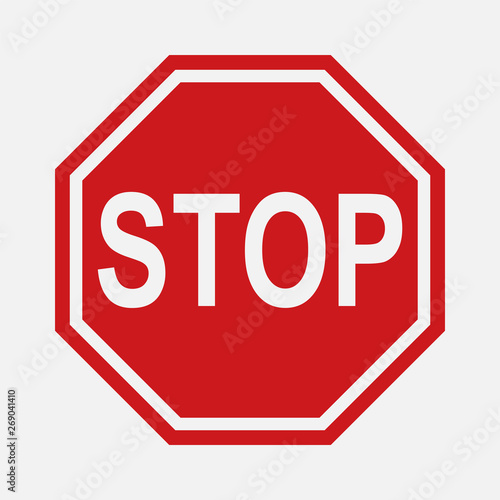 Stop Sign Icon. Vector illustration.