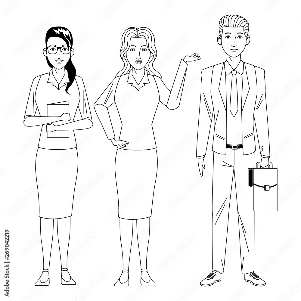 business people avatar black and white business people avatar black and white