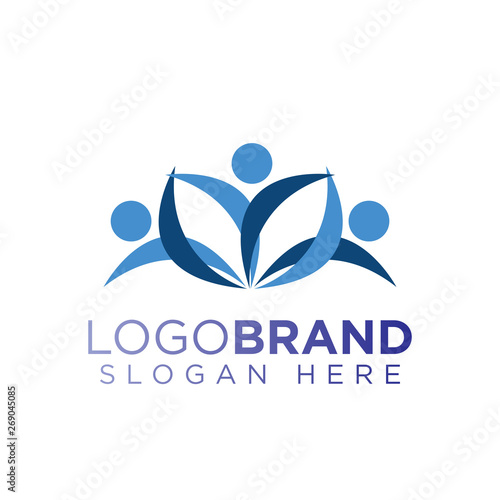 coach dance group logo vector template