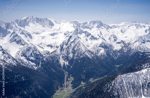 Presanella range and Vermiglio valley, Trentino, Italy