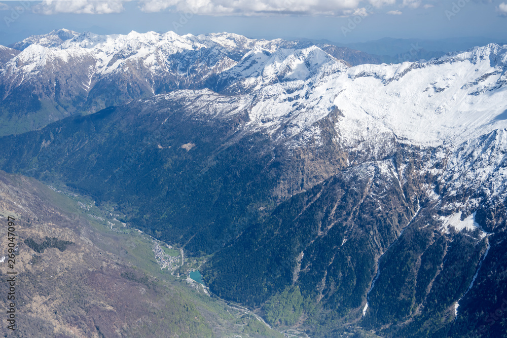 Obraz premium aerial of Anzasca valley, Italy