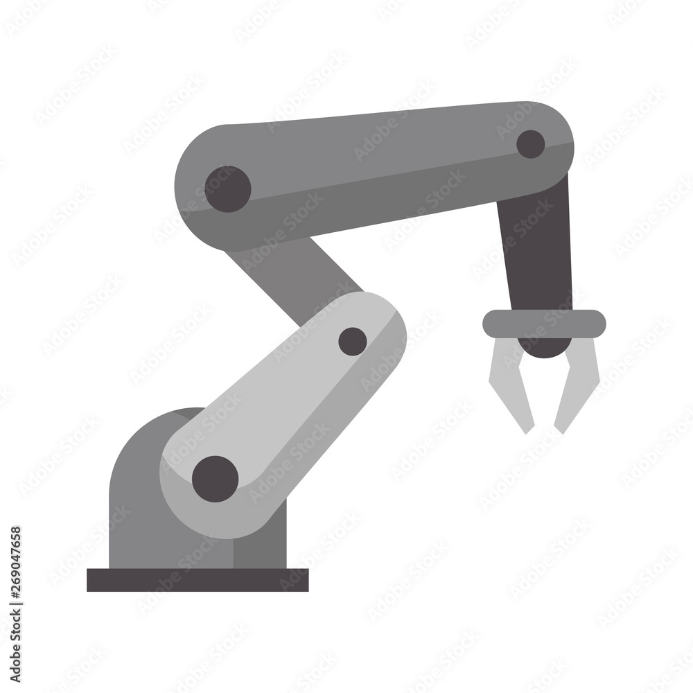 Hydraulic arm technology symbol Vector illustration Hydraulic arm technology symbol Vector illustration