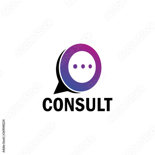 Consult Logo Template Design Vector, Emblem, Design Concept, Creative Symbol, Icon