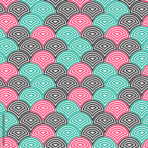 Seamless Pattern - modern abstract vector design - repeating geometric elements