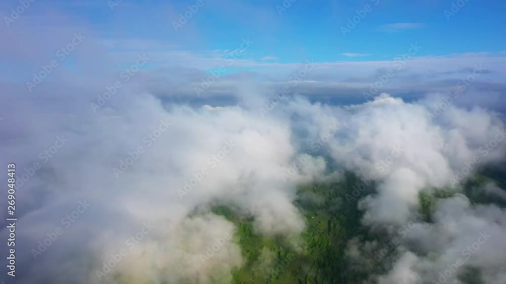 Flying over an amazing rain forest, aerial view above rain forest with fog at sunrise. 4K aerial video, Flying over an amazing rain forest, aerial view above rain forest with fog at sunrise. 4K aerial video,
