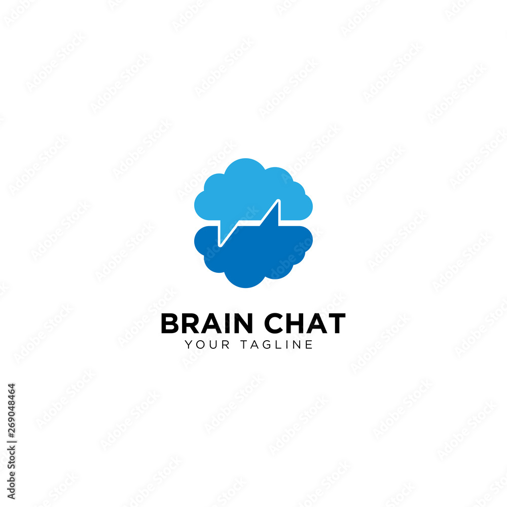 Brain Chat Logo Design Template Brain Chat Logo Design Template