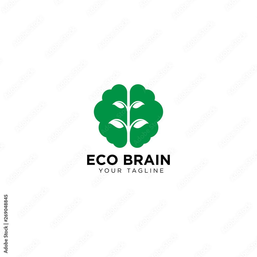 Eco Brain Logo Design Template Eco Brain Logo Design Template
