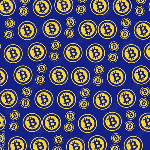 Crypto money bitcoin pattern vector