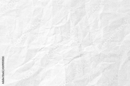 Crumpled white background paper texture