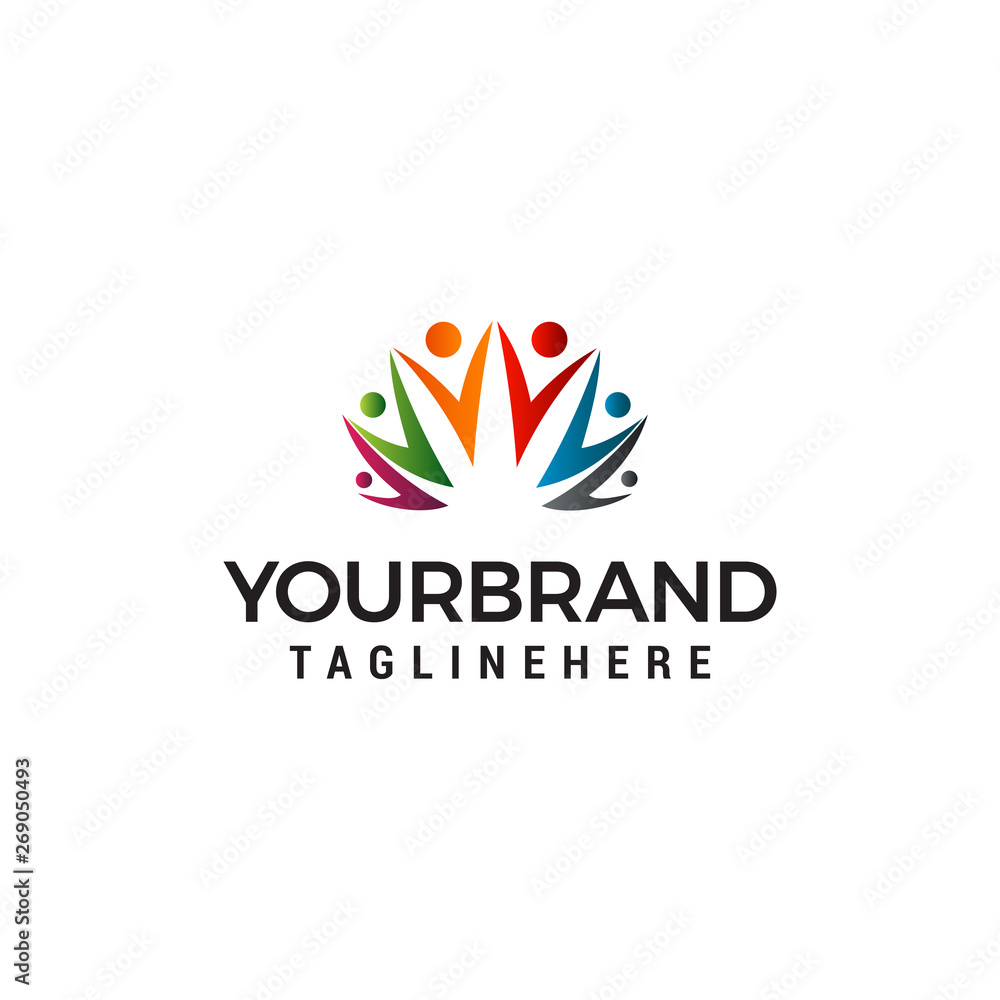 people community logo design concept template vector people community logo design concept template vector
