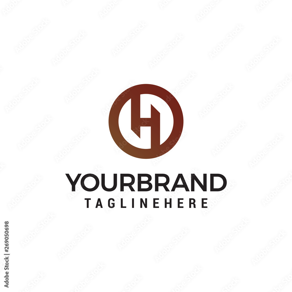 letter H logo design concept template vector letter H logo design concept template vector