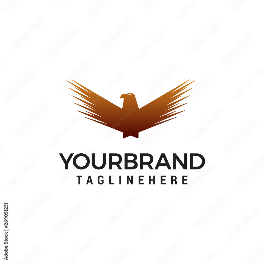 Obraz premium wing bird logo design concept template vector