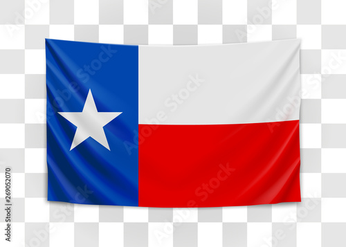 Free Download Hanging flag of Texas. State flag concept. - GFXLoad