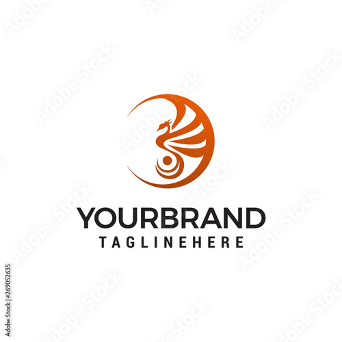 phoenix logo design concept template vector