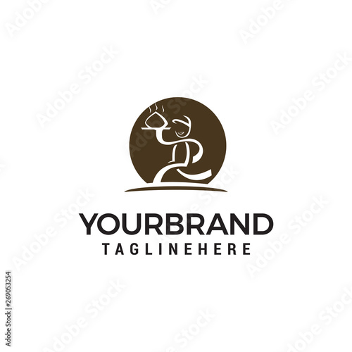 chef logo design concept template vector