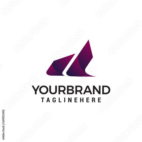 letter D tech logo design concept template vector
