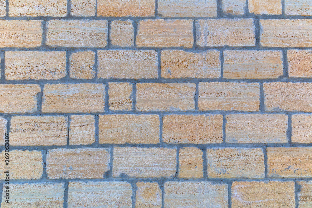 The texture of the wall of stone bricks The texture of the wall of stone bricks