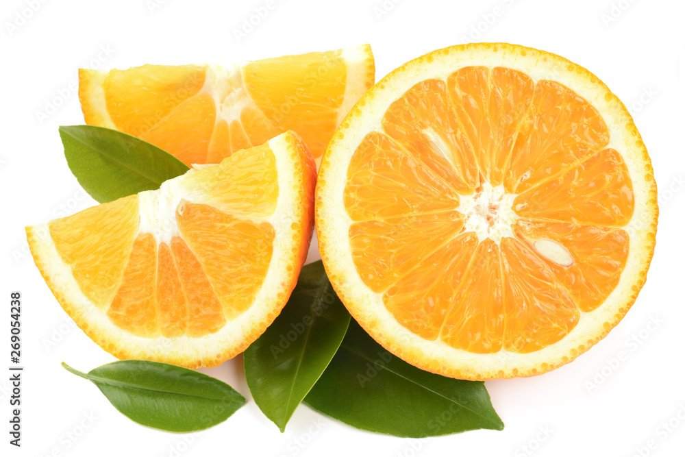 Fototapeta premium Oranges on white background