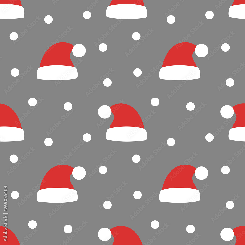 Santa Claus hats wrapping paper design Santa Claus hats wrapping paper design