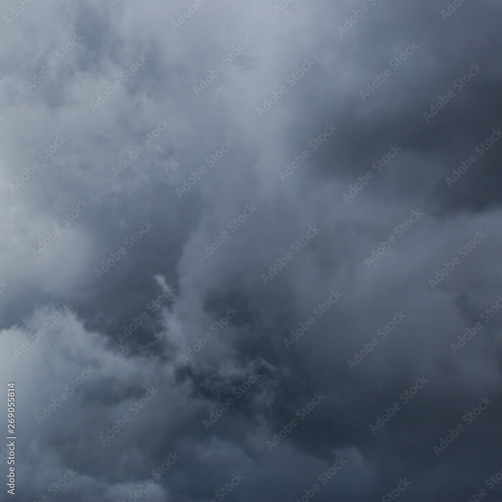 detailed view on dark structured clouds