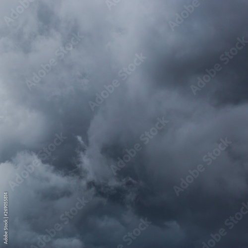 detailed view on dark structured clouds