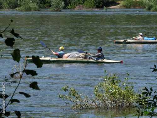 kayaking in the river
