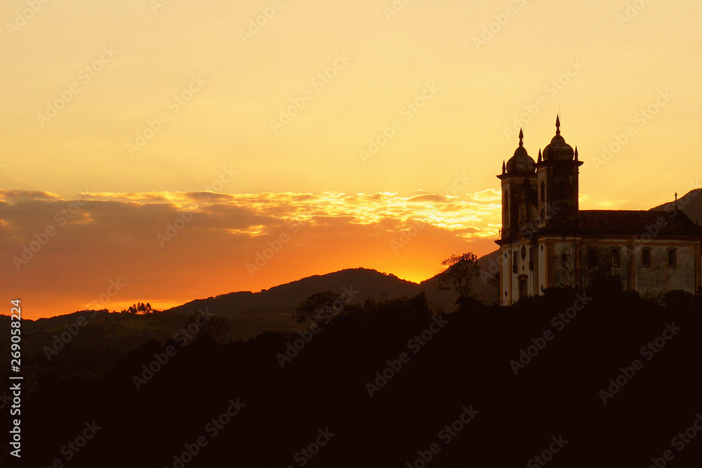 Church of Saint Francis of Paola in sunset, Ouro Preto, Minas Gerais, Brazil Church of Saint Francis of Paola in sunset, Ouro Preto, Minas Gerais, Brazil