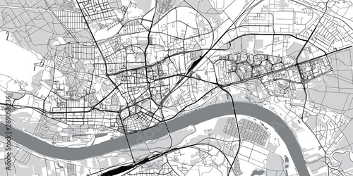 Photos Urban vector city map of Torun, Poland