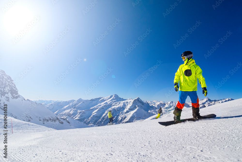 snowboarder  on a slope