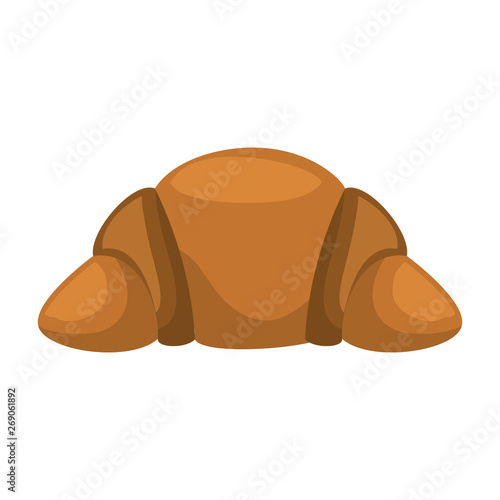 Croissant french bread food Vector illustration
