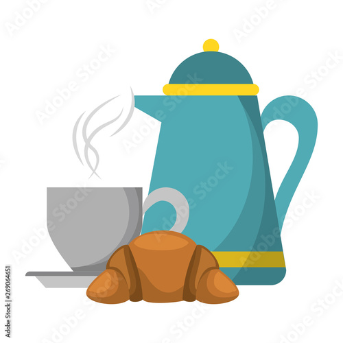 Breakfast morning food cartoons Vector illustration