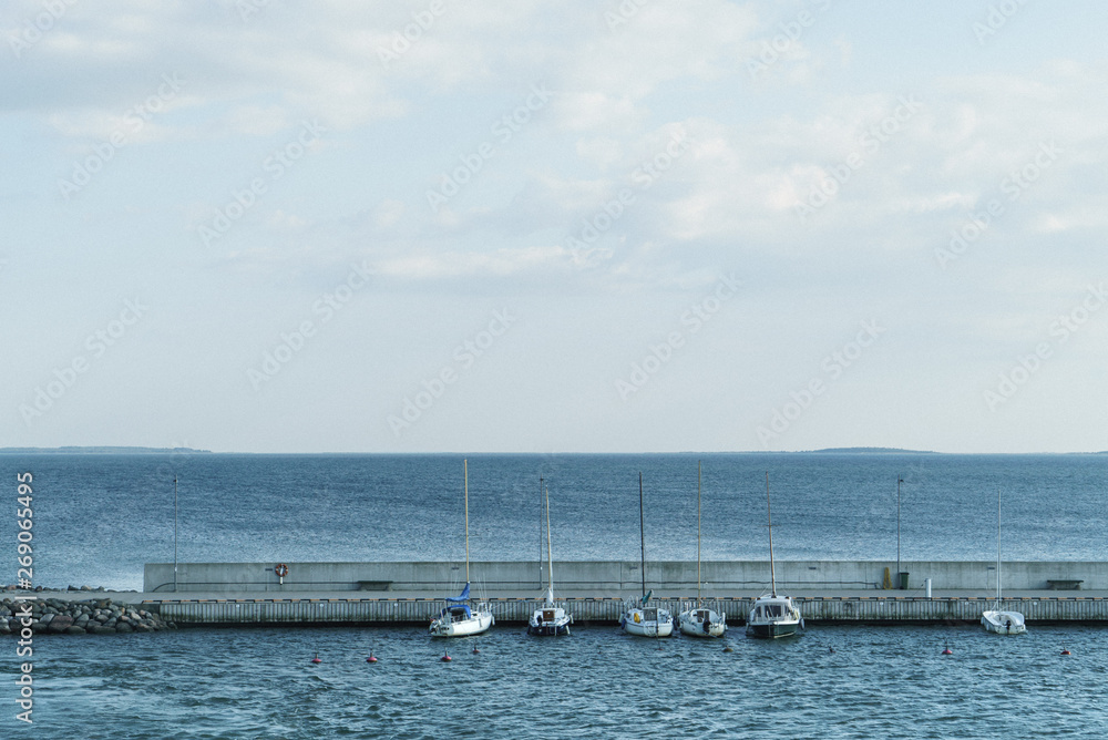 Boats on Nordic coast