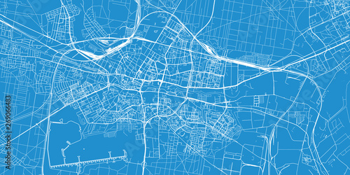 Urban vector city map of Bydgoszcz, Poland