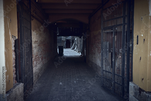 Entrance arch to the old courtyards of residential buildings