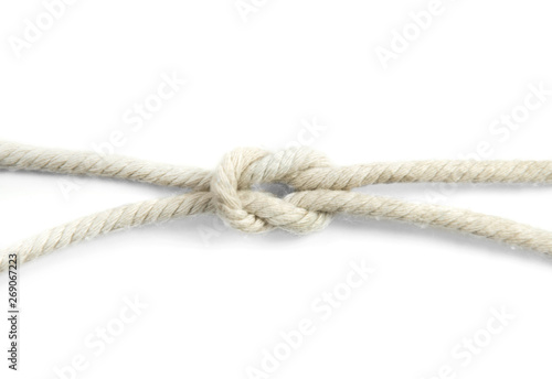 knot rope isolated on white background