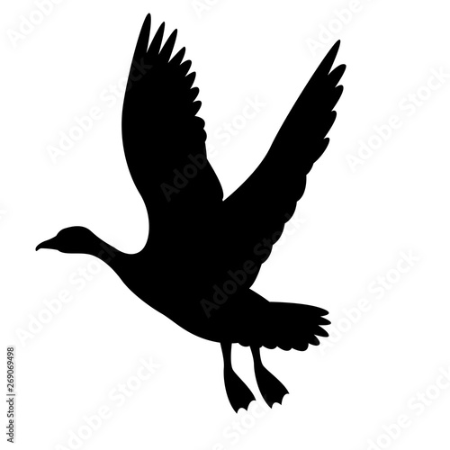 goose canadian, .vector illustration,black silhouette ,profile