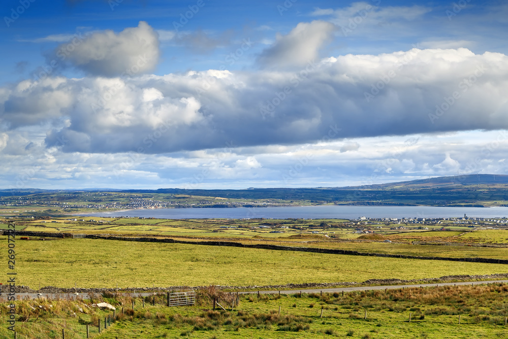 Landscape with Atlantic Ocean Bay, Ireland Landscape with Atlantic Ocean Bay, Ireland