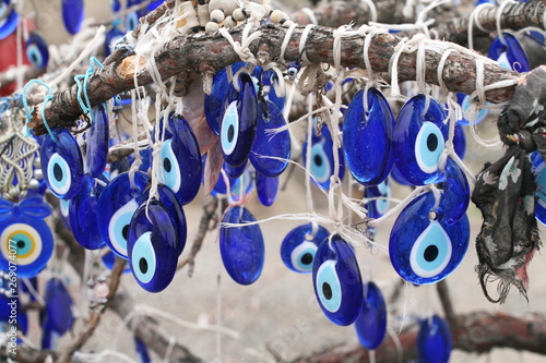 Turkish traditional Blue Oberigs from the Evil Eye on the Tree