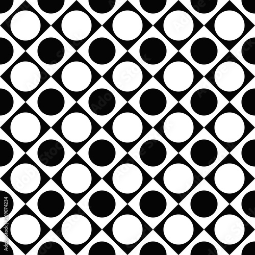 Retro dot pattern background - abstract black and white vector graphic design from dots