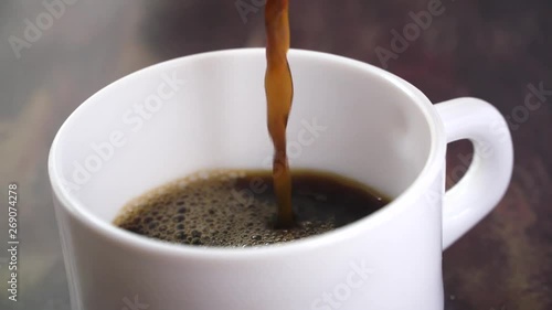 Boucle de café versant, au ralenti