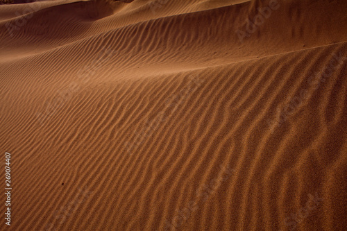 Sand dunes - Desertification of Feuerteventura Island, near the village Cofete.