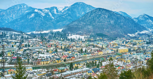 Architecture of Bad Ischl, Salzkammergut, Austria photo