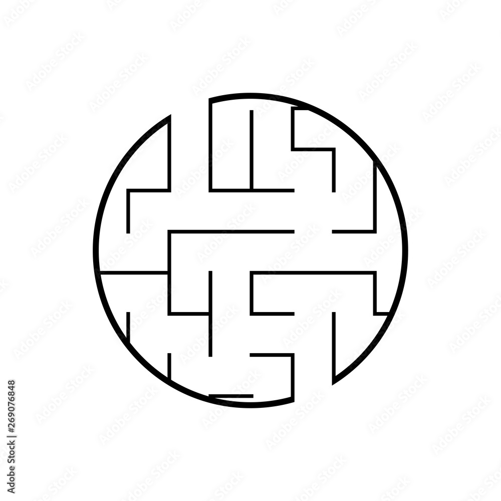 Abstact labyrinth. Educational game for kids. Puzzle for children. Maze conundrum. Find the right path. Vector illustration. Abstact labyrinth. Educational game for kids. Puzzle for children. Maze conundrum. Find the right path. Vector illustration.